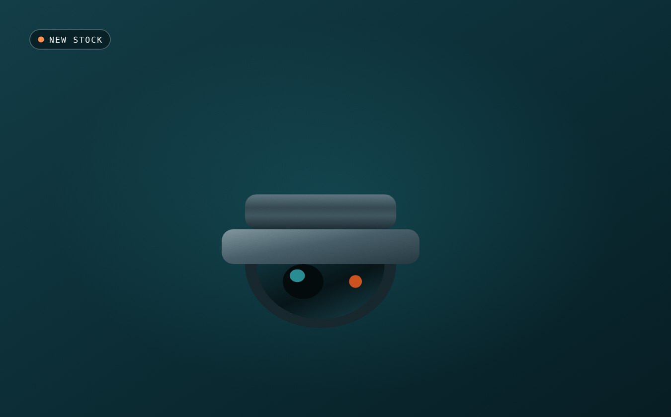 Close-up of a 4K dome camera